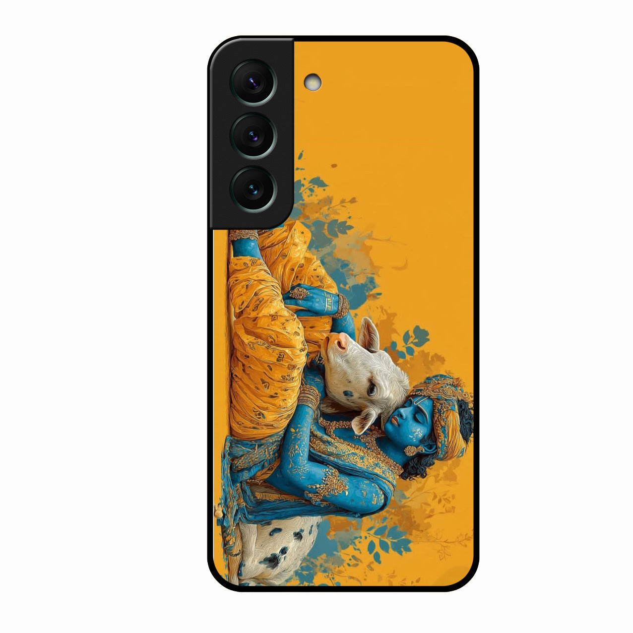 Divine Krishna Gopal Premium Glass Phone Case for Samsung Galaxy S22 Plus 5G