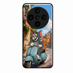 Cartoon Scooter Adventure Premium Glass Phone Case for Oppo Find X8 Pro 5G