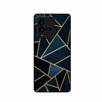 Midnight Gold Geometric Premium Glass Phone Case for Motorola Edge 40 5G