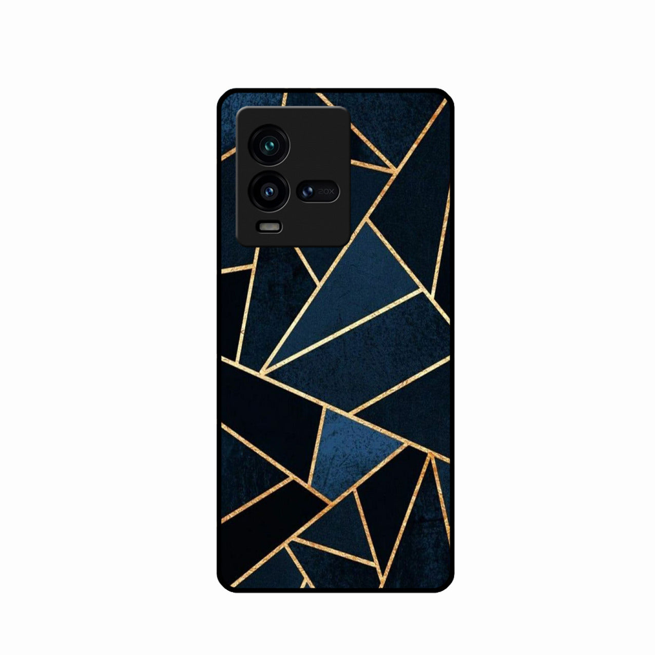 Midnight Gold Geometric Premium Glass Phone Case for Motorola Edge 40 5G