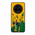 Golden Striker Glass Phone Case for Realme 14 Pro 5G