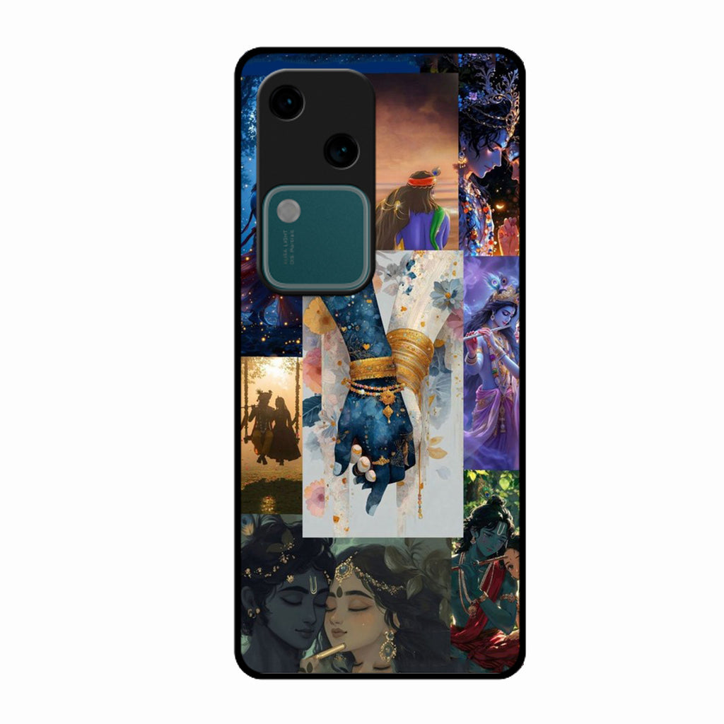 Eternal Radha Krishna Love Glass Phone Case for Samsung Galaxy M14 5G