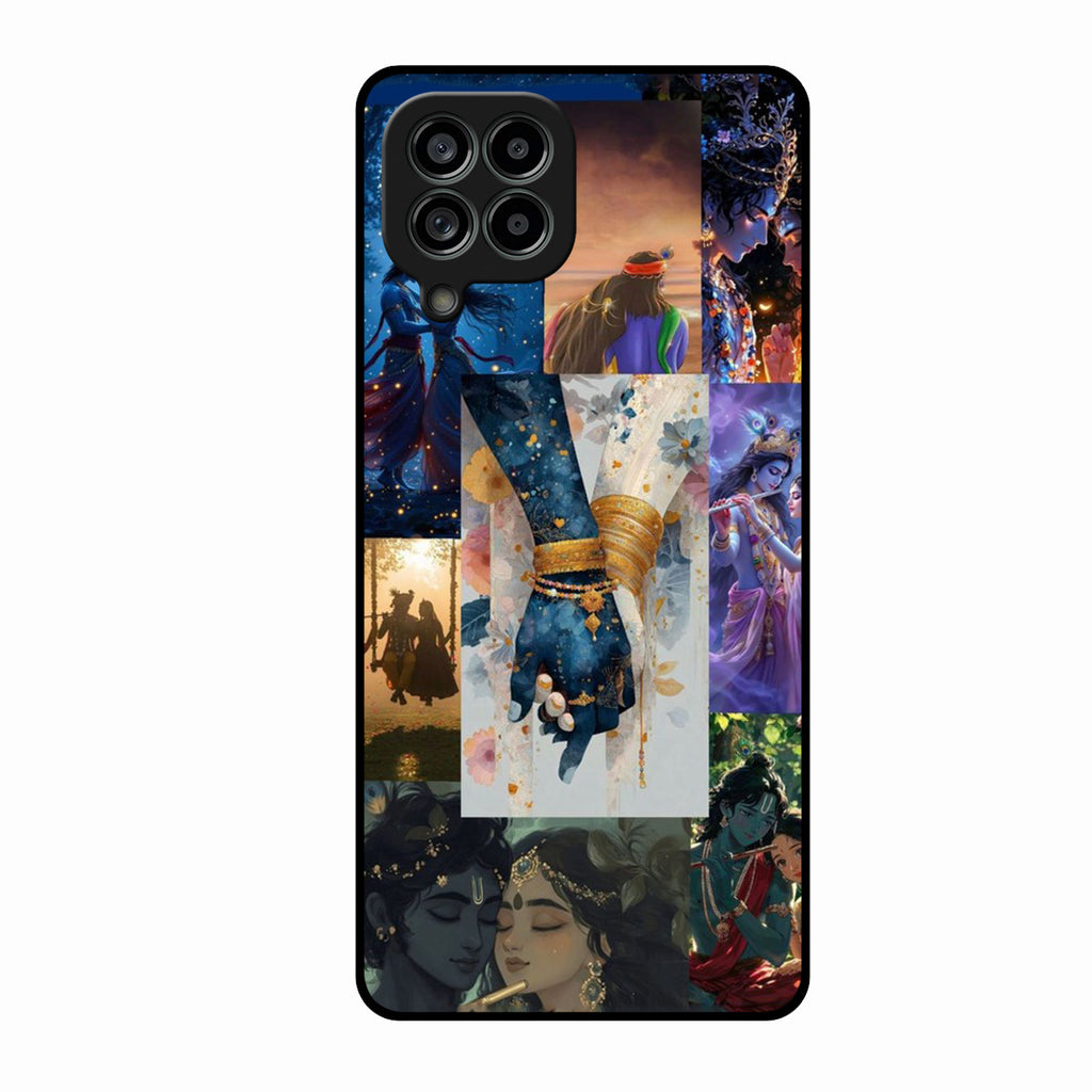 Eternal Radha Krishna Love Glass Phone Case for Oppo Reno 11 Pro 5G