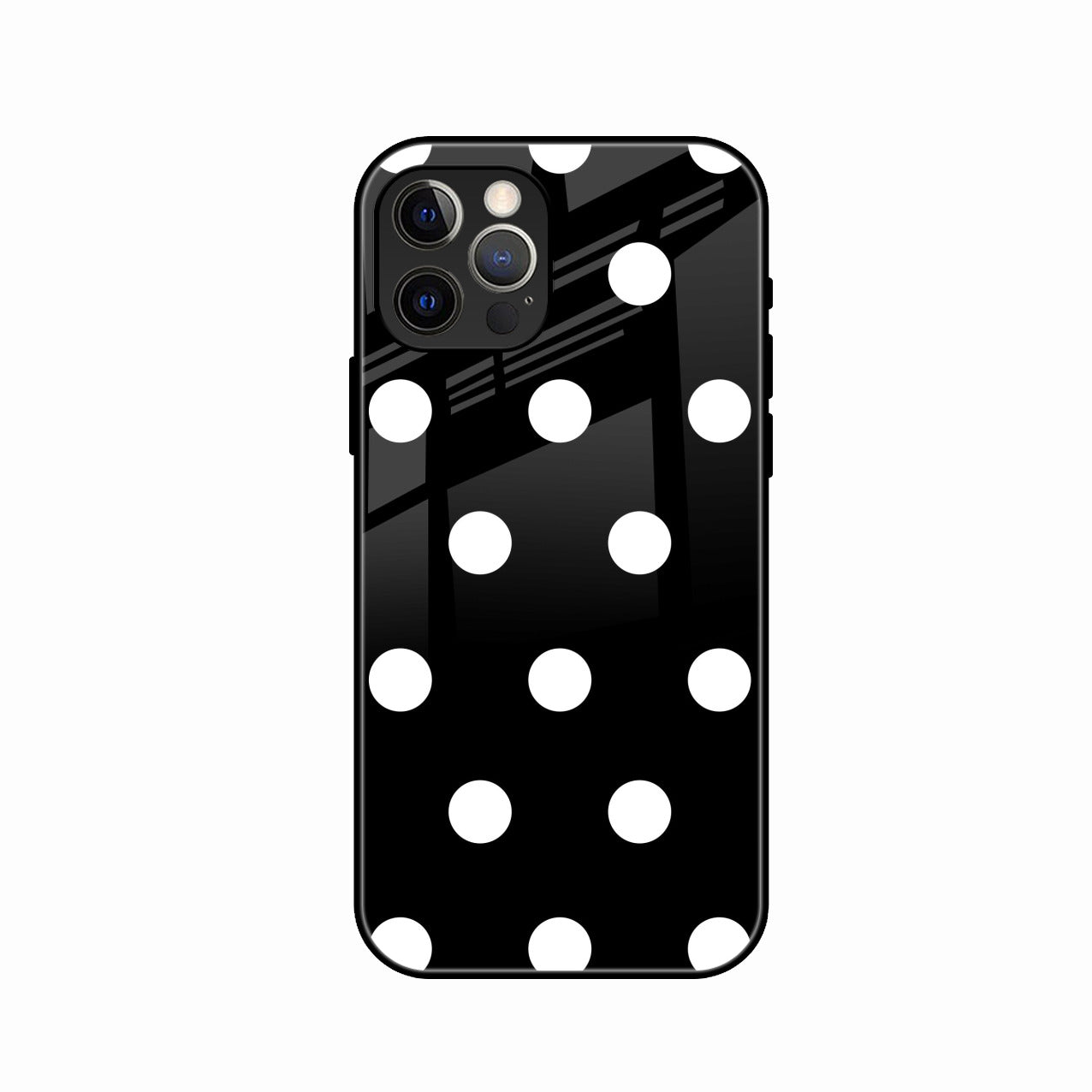 Classic Polka Dot Glass Phone Case for iPhone 13 Pro Max