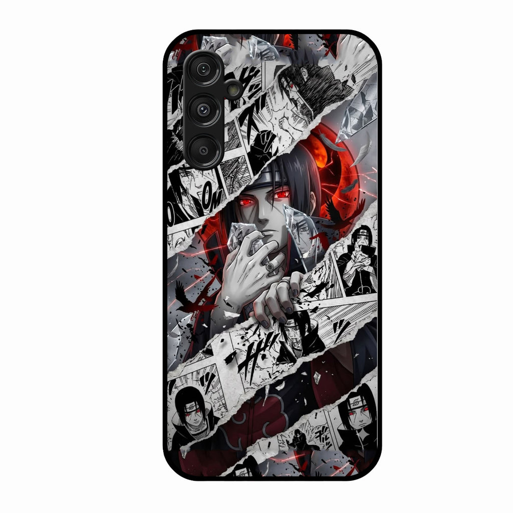 Itachi Uchiha Manga Collage Glass Phone Case for Samsung Galaxy M34 5G
