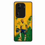 Golden Striker Glass Phone Case for Oppo Reno 11 Pro 5G