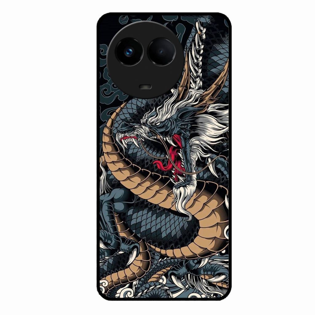 Midnight Dragon Glass Phone Case for Realme 11 5G