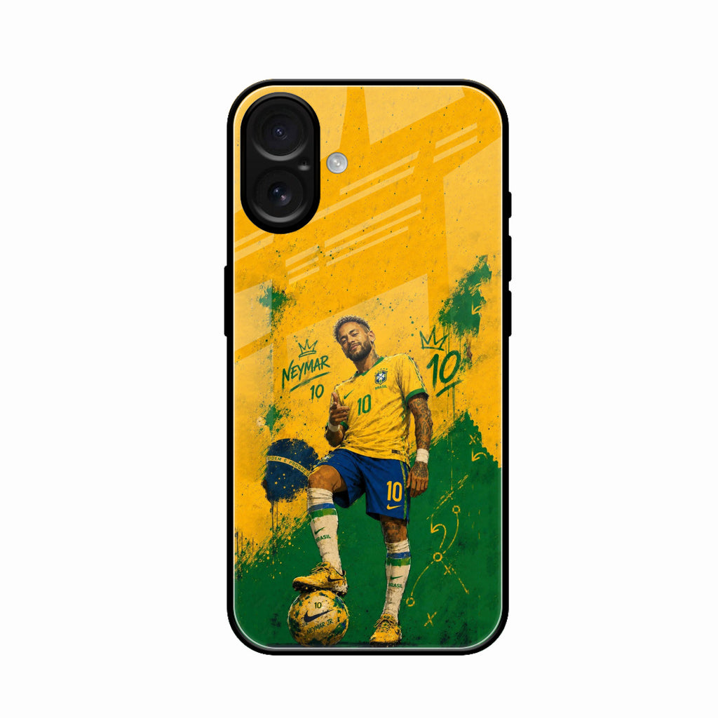 Golden Striker Glass Phone Case for iPhone 17