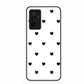Heart Pattern White Glass Case Cover for iPhone XS Max