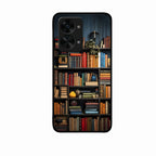 Colorful Bookshelf Art Glass Case Cover for Oneplus Nord 2T 5G
