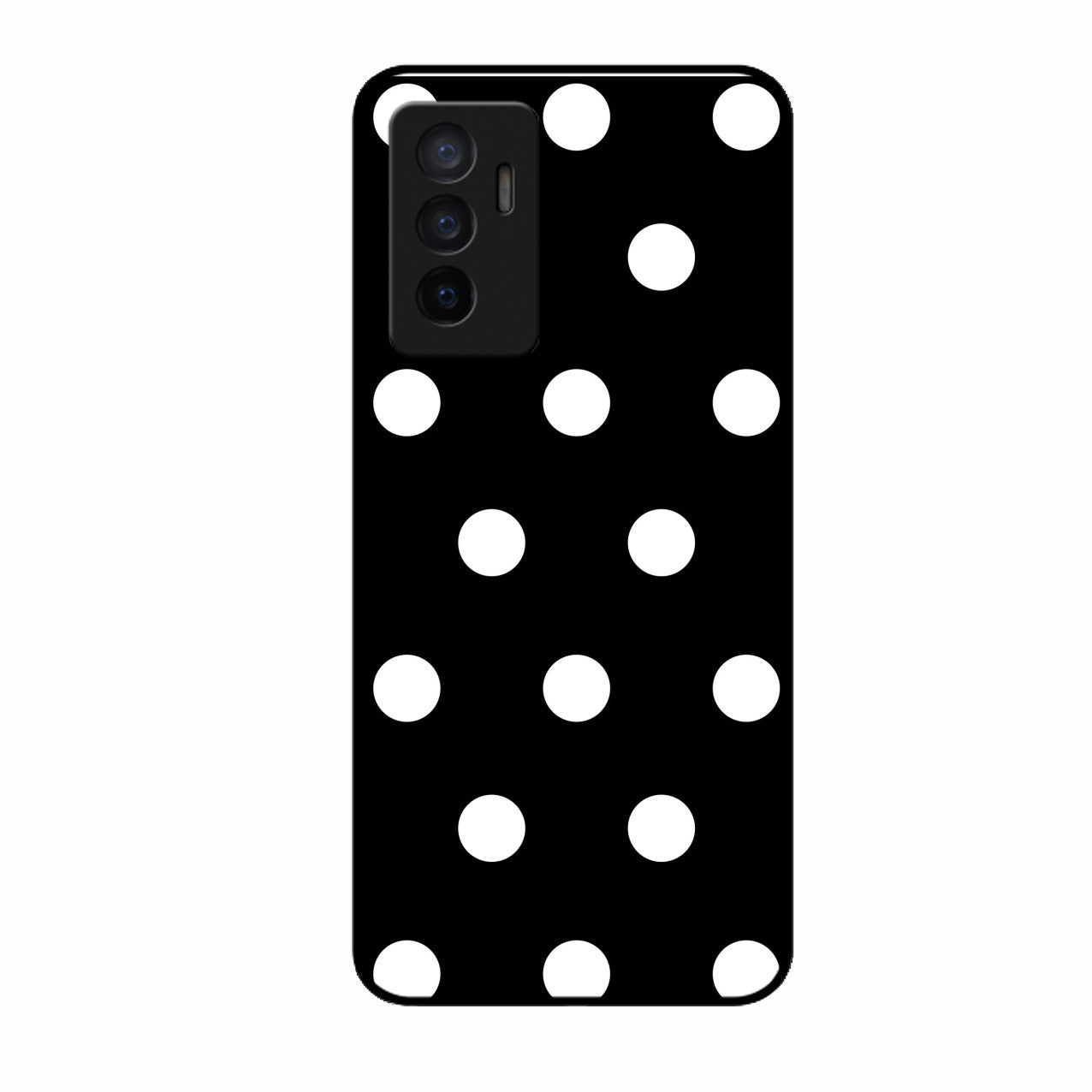 Classic Polka Dot Glass Phone Case for Vivo V23E 5G