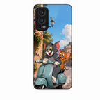Cartoon Scooter Adventure Premium Glass Phone Case for Oneplus Nord 2 5G