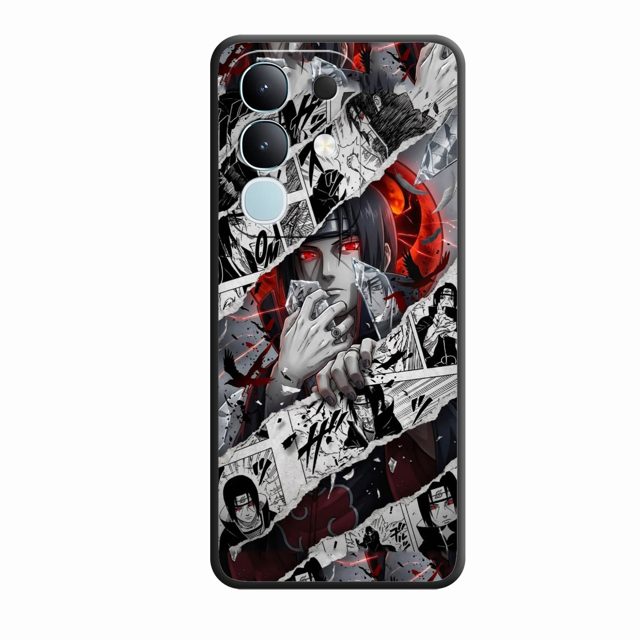 Itachi Uchiha Manga Collage Glass Phone Case for Vivo Y31 Pro 5G