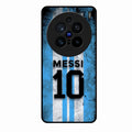 Blue Stripes Number 10 Football Glass Phone Case for Vivo X200 Pro 5G