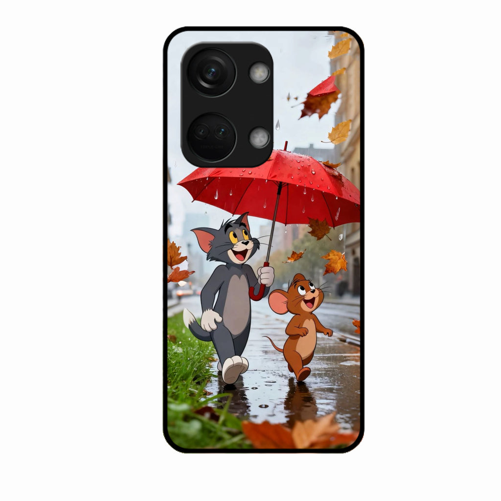 Rainy Day Cartoon Glass Phone Case for Oneplus Nord 3 5G