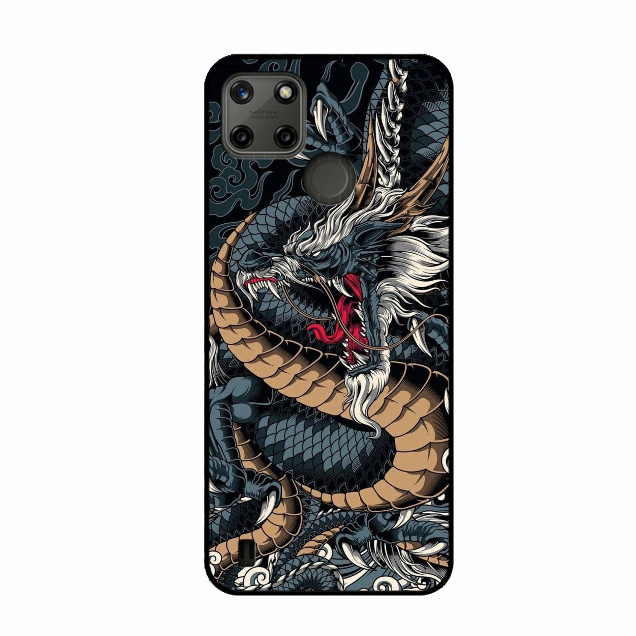 Midnight Dragon Glass Phone Case for Realme C21Y