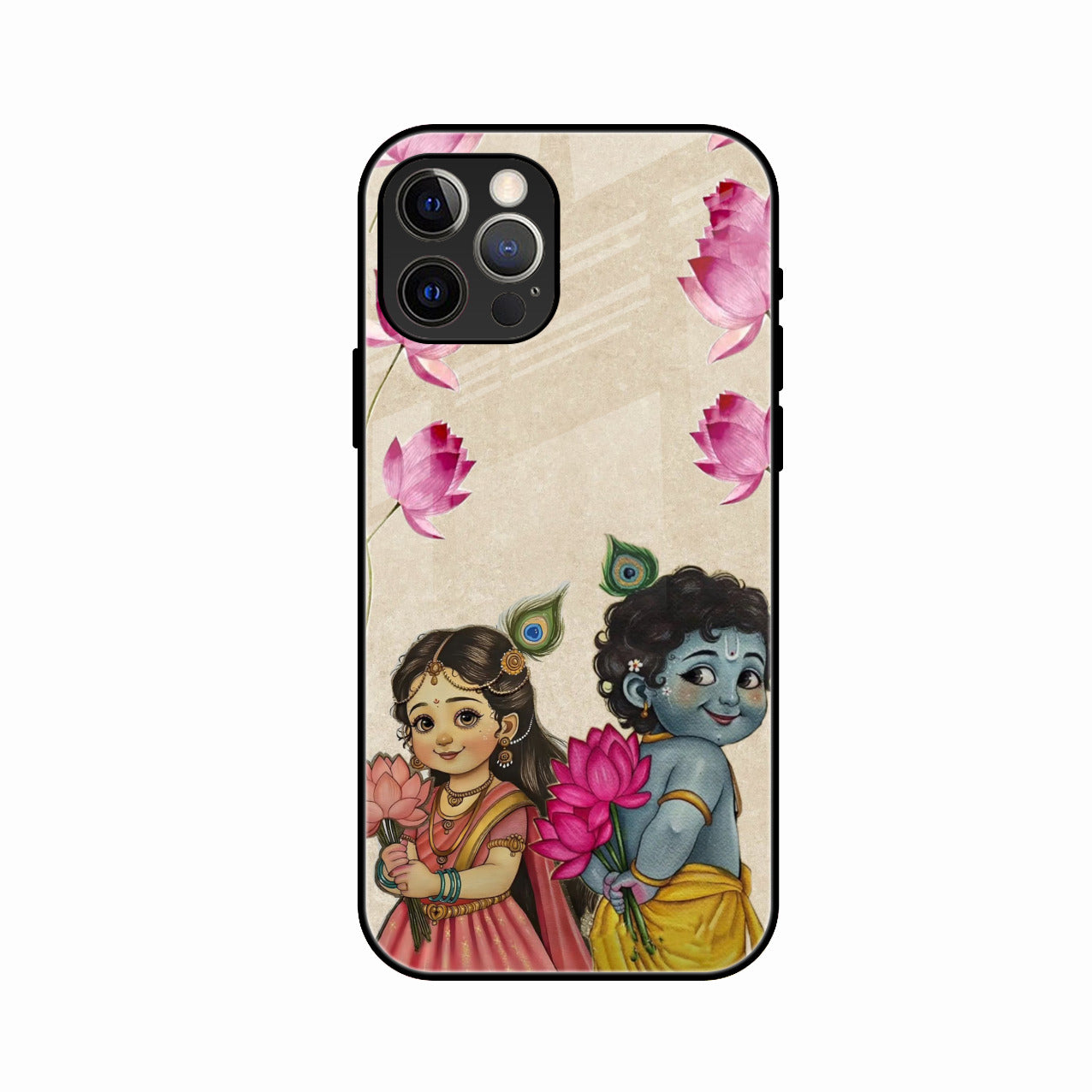 Krishna Eternal Lotus Glass Case for iPhone 12 Pro