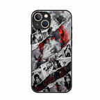 Itachi Uchiha Manga Collage Glass Phone Case for iPhone 13