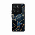 Midnight Gold Geometric Premium Glass Phone Case for Motorola Edge 70 5G