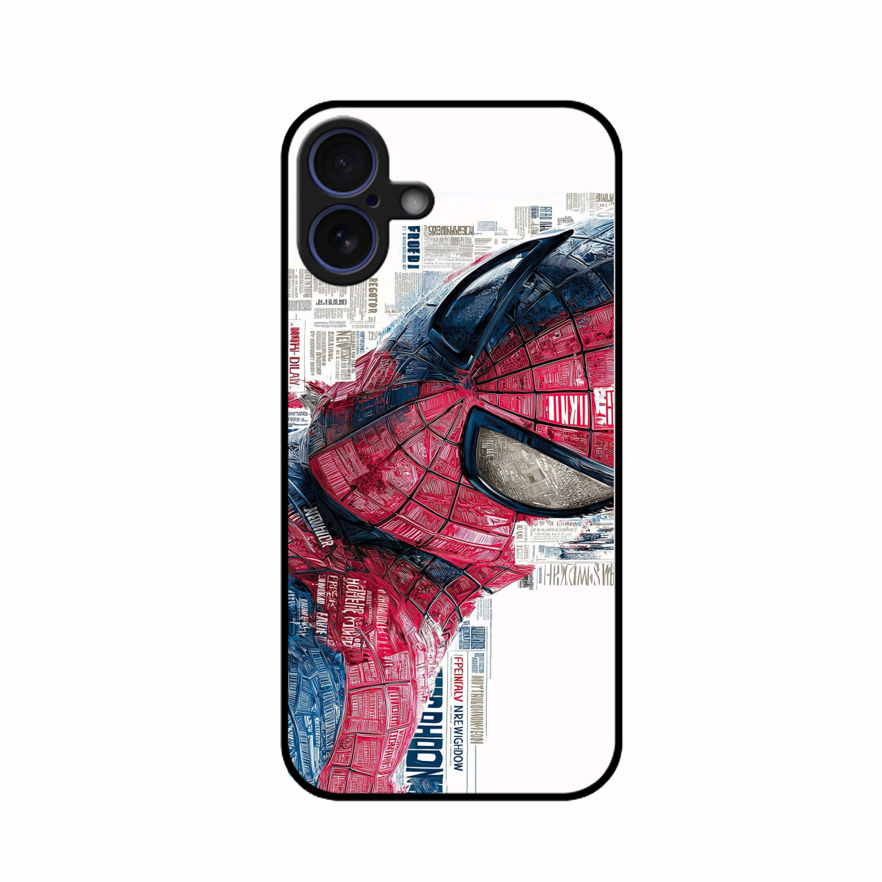 Red Blue Web Hero Glass Phone Cover for iPhone 16 Plus