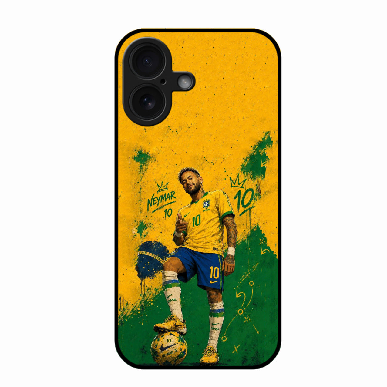 Golden Striker Glass Phone Case for iPhone 16