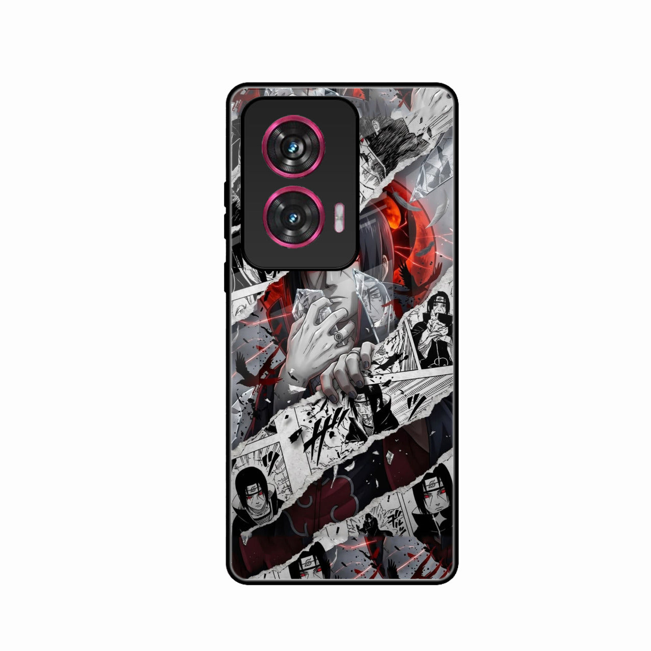 Itachi Uchiha Manga Collage Glass Phone Case for Motorola G85 5G