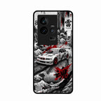 Japanese Wave Drift Racing Premium Glass Phone Case for iQOO 11 5G