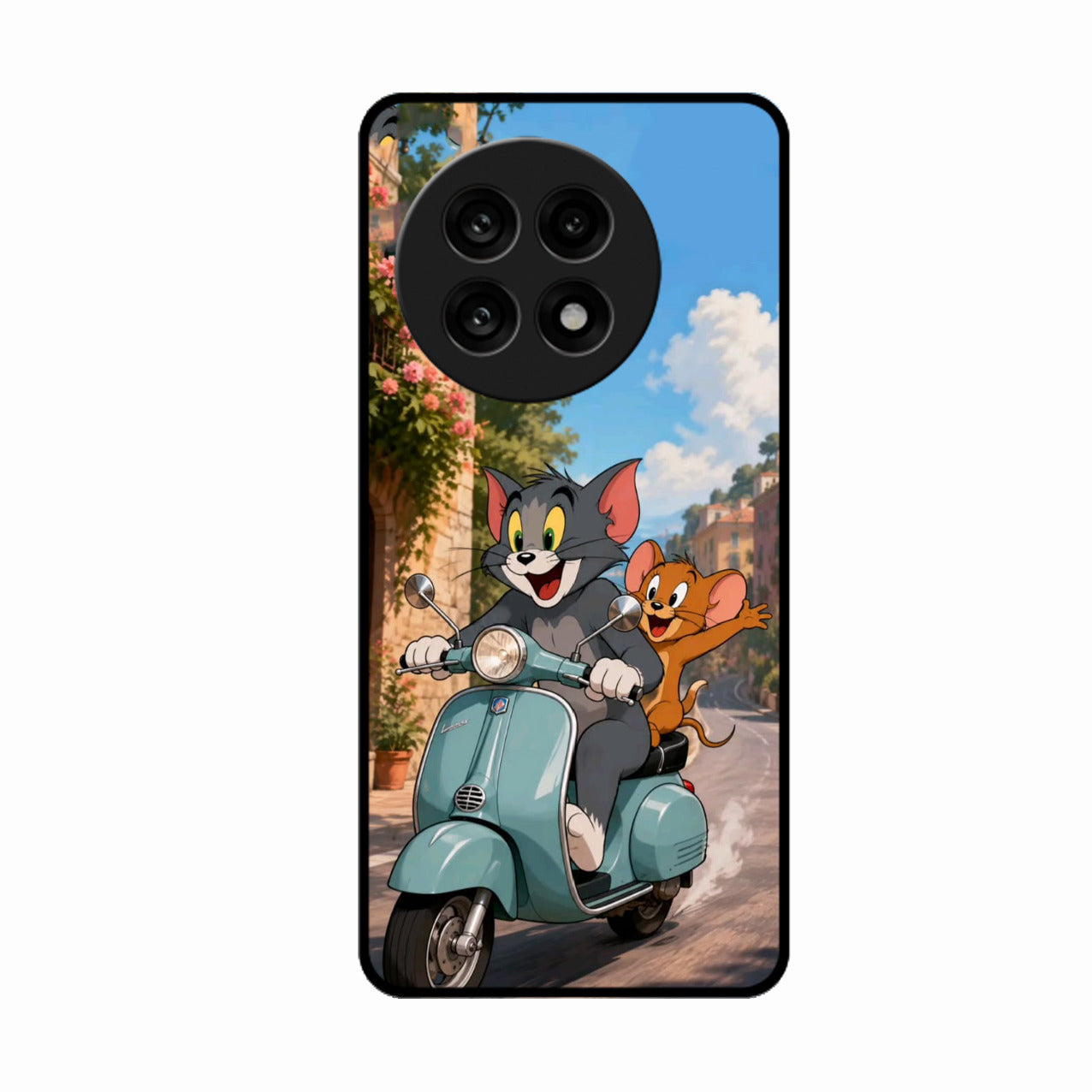 Cartoon Scooter Adventure Premium Glass Phone Case for Oneplus 13R 5G