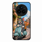 Cartoon Scooter Adventure Premium Glass Phone Case for Realme 14 Pro Plus 5G