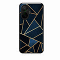 Midnight Gold Geometric Premium Glass Phone Case for Poco F7 5G