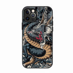 Midnight Dragon Glass Phone Case for iPhone 16 Pro Max