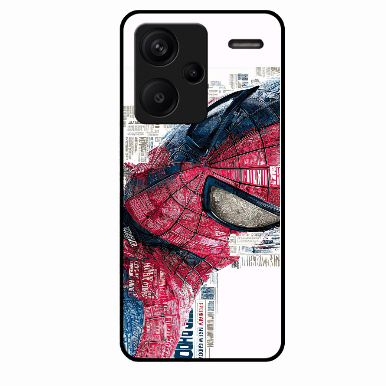 Red Blue Web Hero Glass Phone Cover for Redmi Note 13 Pro Plus 5G