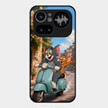 Cartoon Scooter Adventure Premium Glass Phone Case for Nothing Phone 4A Pro 5G