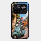 Cartoon Scooter Adventure Premium Glass Phone Case for Nothing Phone 4A Pro 5G
