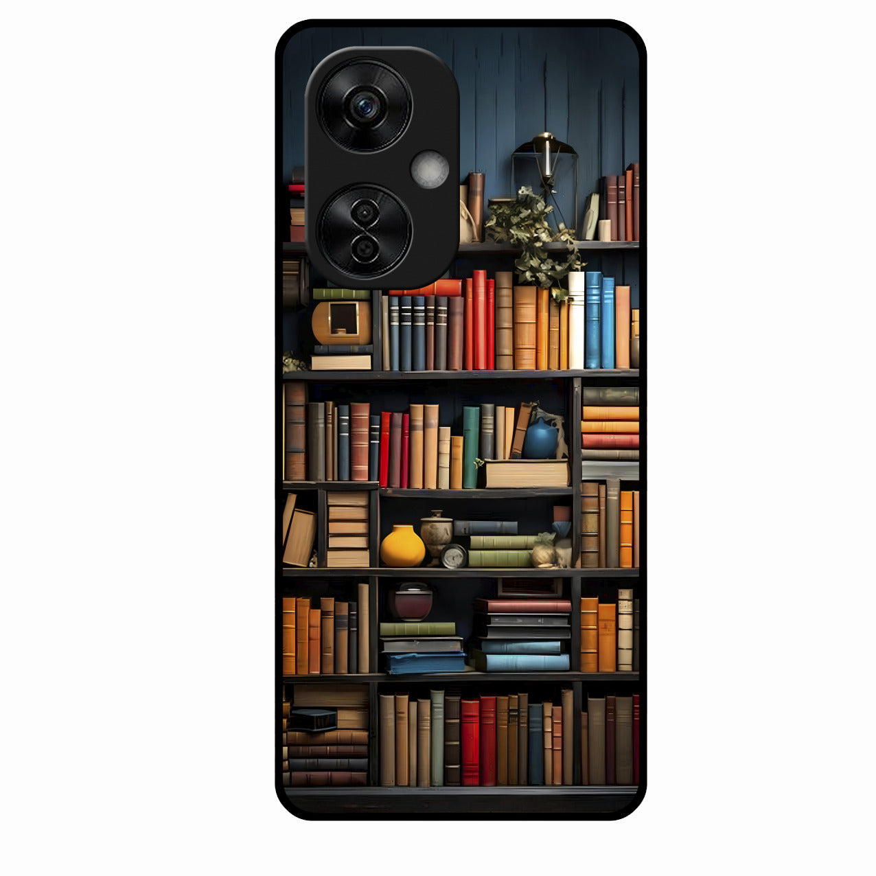 Colorful Bookshelf Art Glass Case Cover for Oneplus Nord Ce 3 Lite 5G