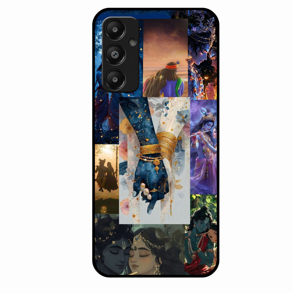Eternal Radha Krishna Love Glass Phone Case for Oppo F33 5G