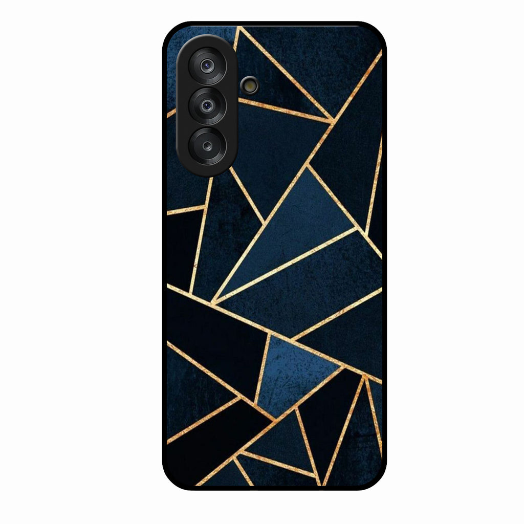 Midnight Gold Geometric Premium Glass Phone Case for Samsung Galaxy A17 5G