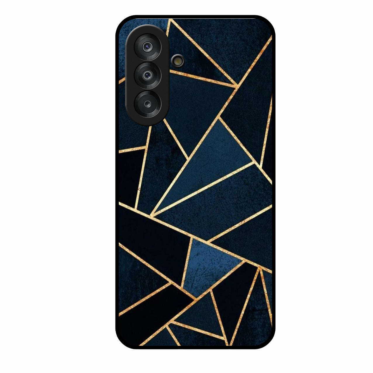 Midnight Gold Geometric Premium Glass Phone Case for Samsung Galaxy A17 5G