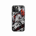 Itachi Uchiha Manga Collage Glass Phone Case for iPhone 15 Pro Max