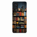 Colorful Bookshelf Art Glass Case Cover for Oneplus Nord 2 5G