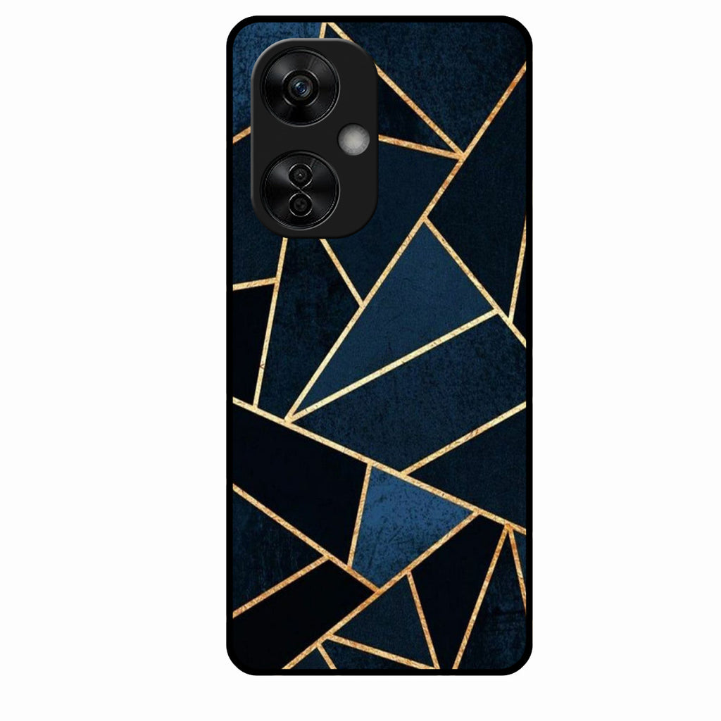 Midnight Gold Geometric Premium Glass Phone Case for Oneplus Nord Ce 3 Lite 5G