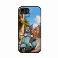 Cartoon Scooter Adventure Premium Glass Phone Case for iPhone 16e