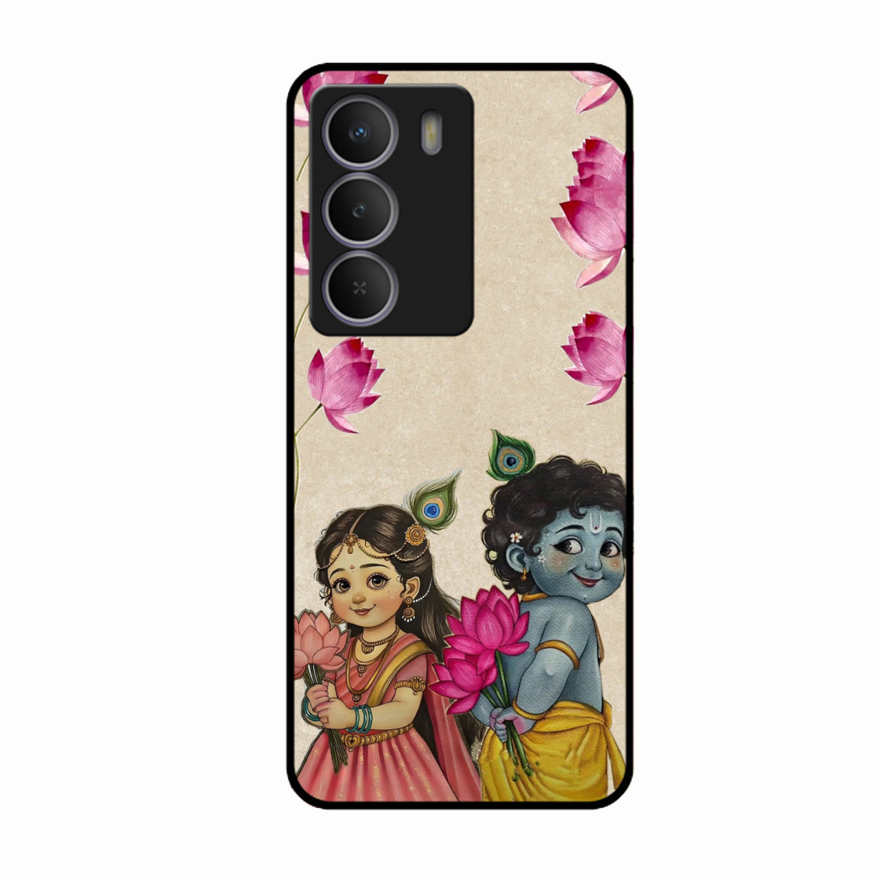 Krishna Eternal Lotus Glass Case for Realme P3 Lite 5G