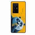 Cute Panda Sketch Premium Glass Phone Case for Vivo X70 Pro Plus 5G