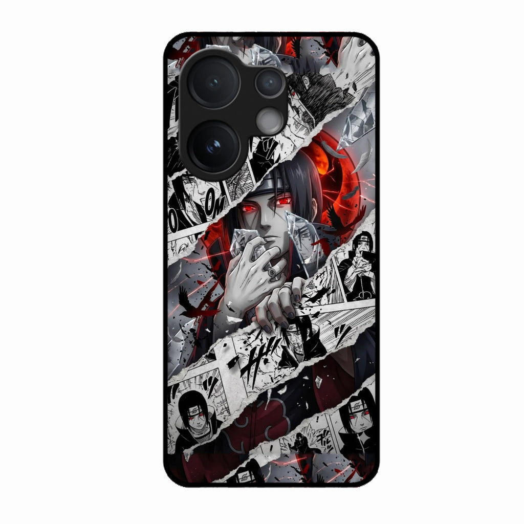 Itachi Uchiha Manga Collage Glass Phone Case for Vivo V60e 5G