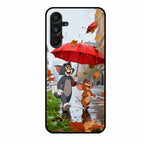 Rainy Day Cartoon Glass Phone Case for Samsung Galaxy A16 5G