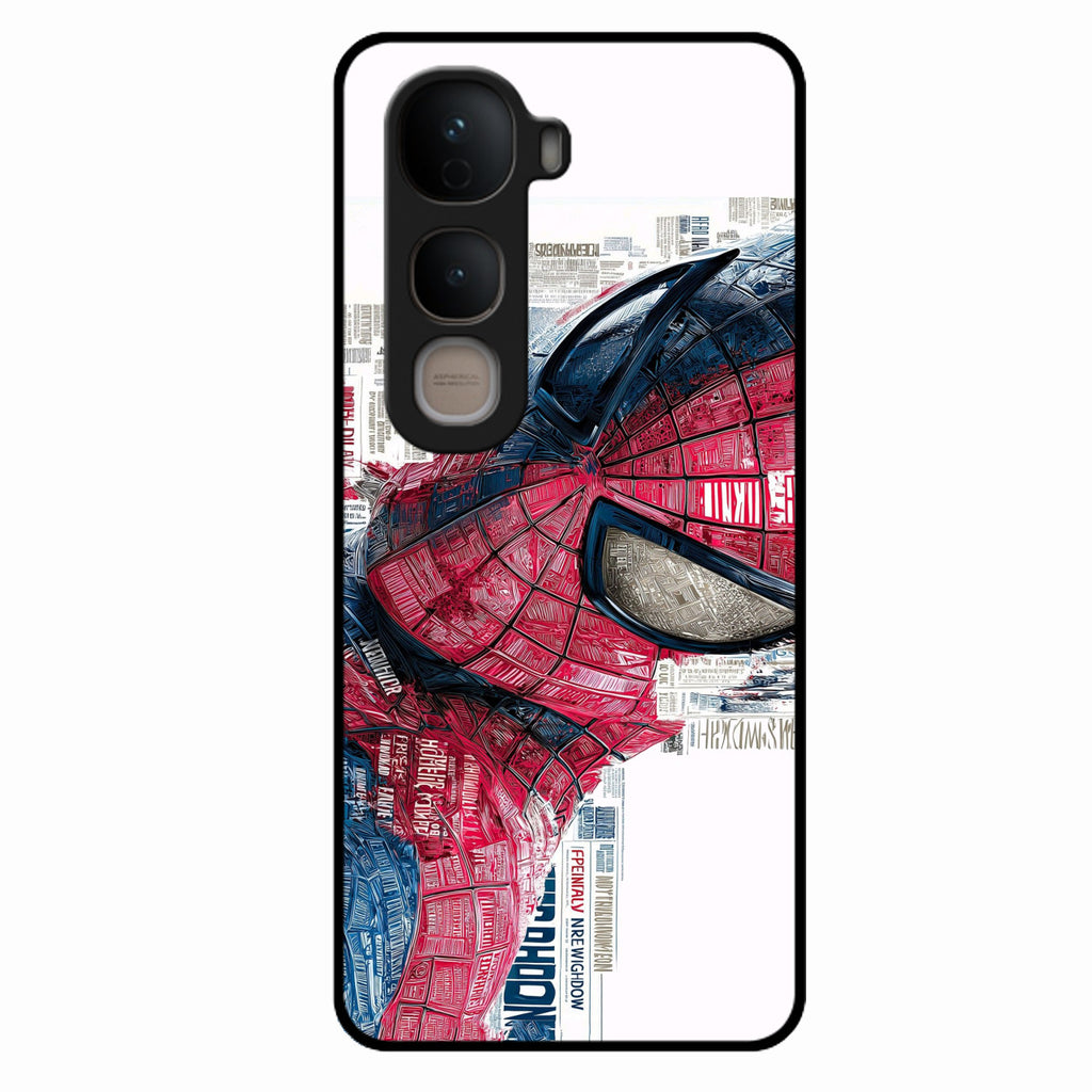 Red Blue Web Hero Glass Phone Cover for Vivo Y400 Pro 5G
