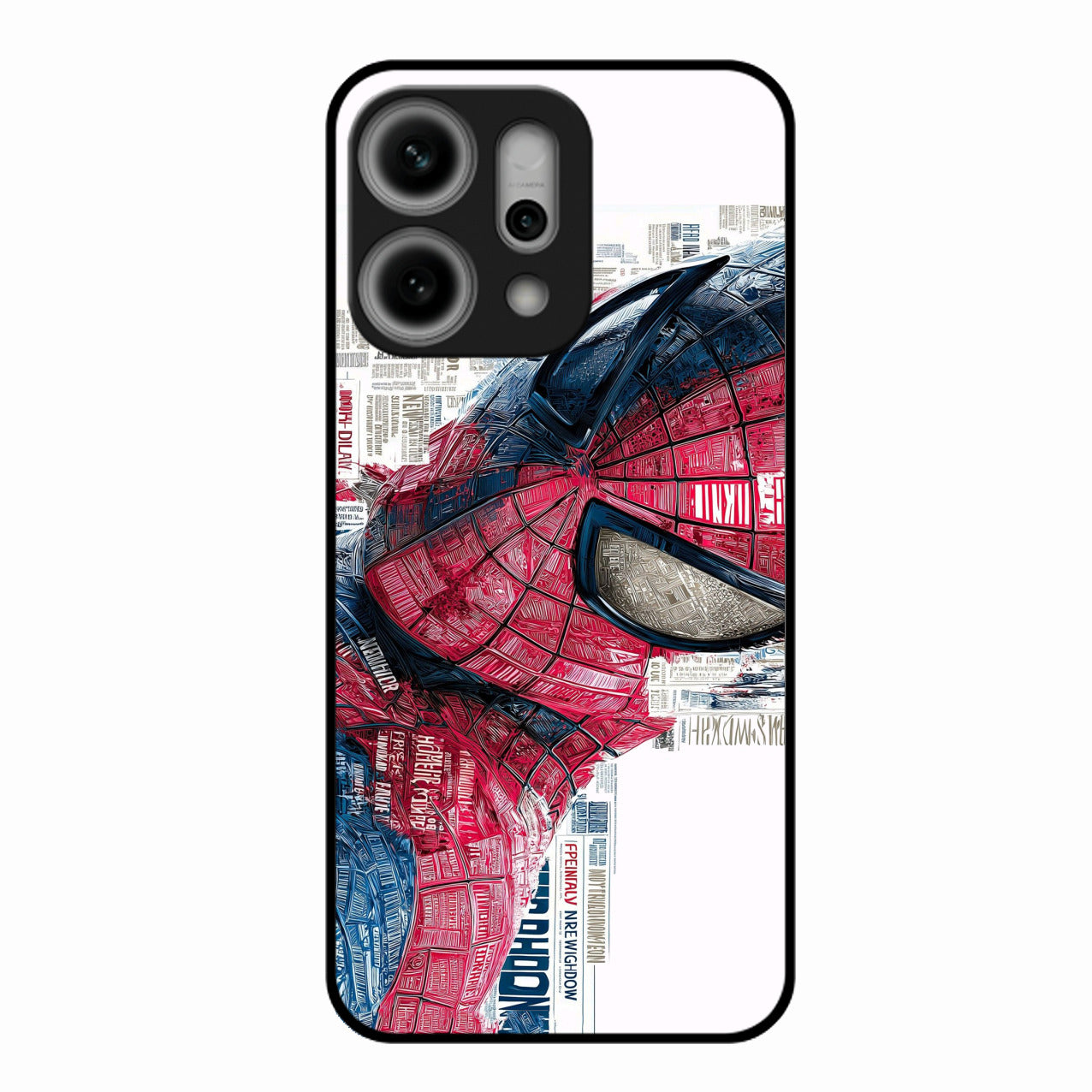 Red Blue Web Hero Glass Phone Cover for Oppo Reno 14 Pro 5G