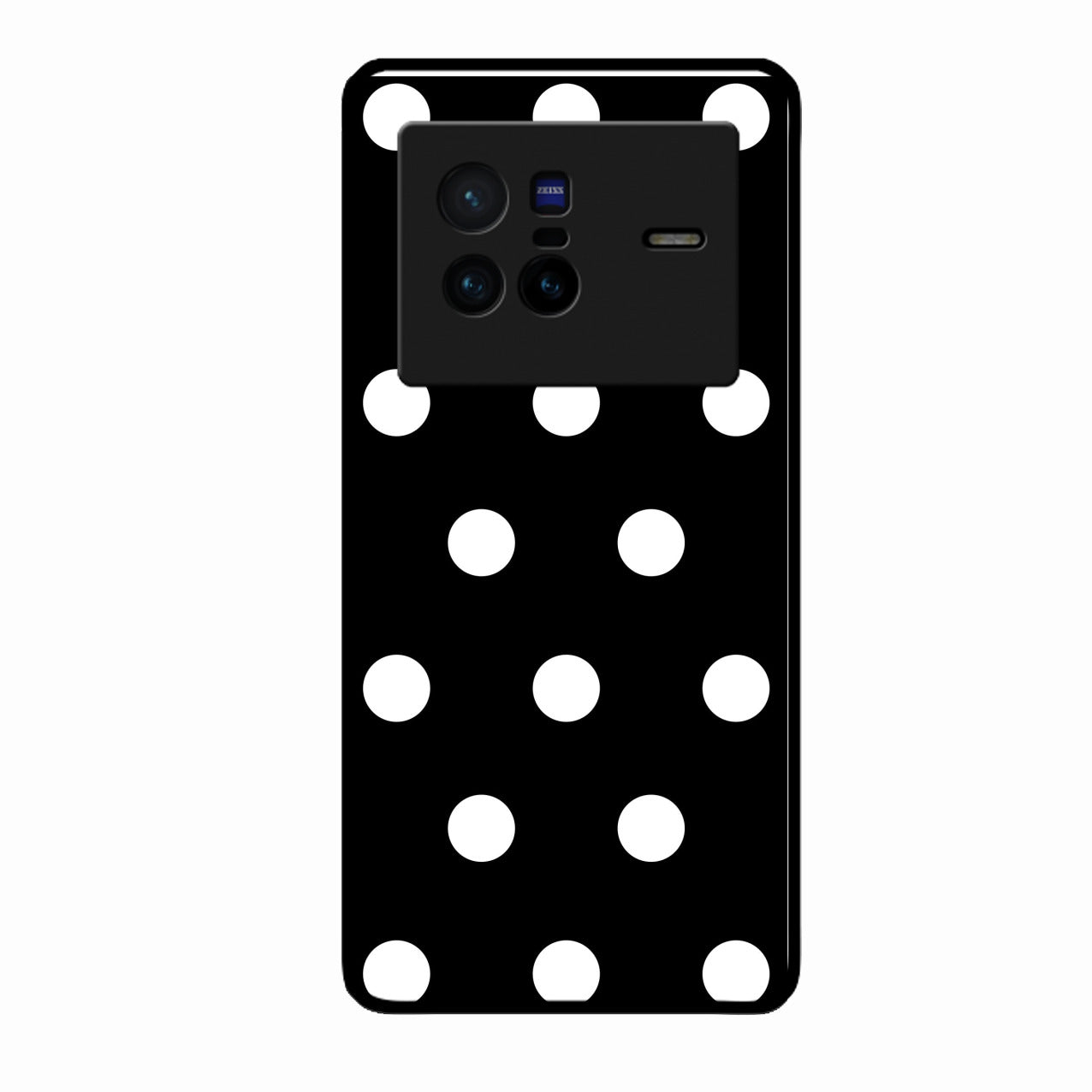Classic Polka Dot Glass Phone Case for Vivo X80 5G