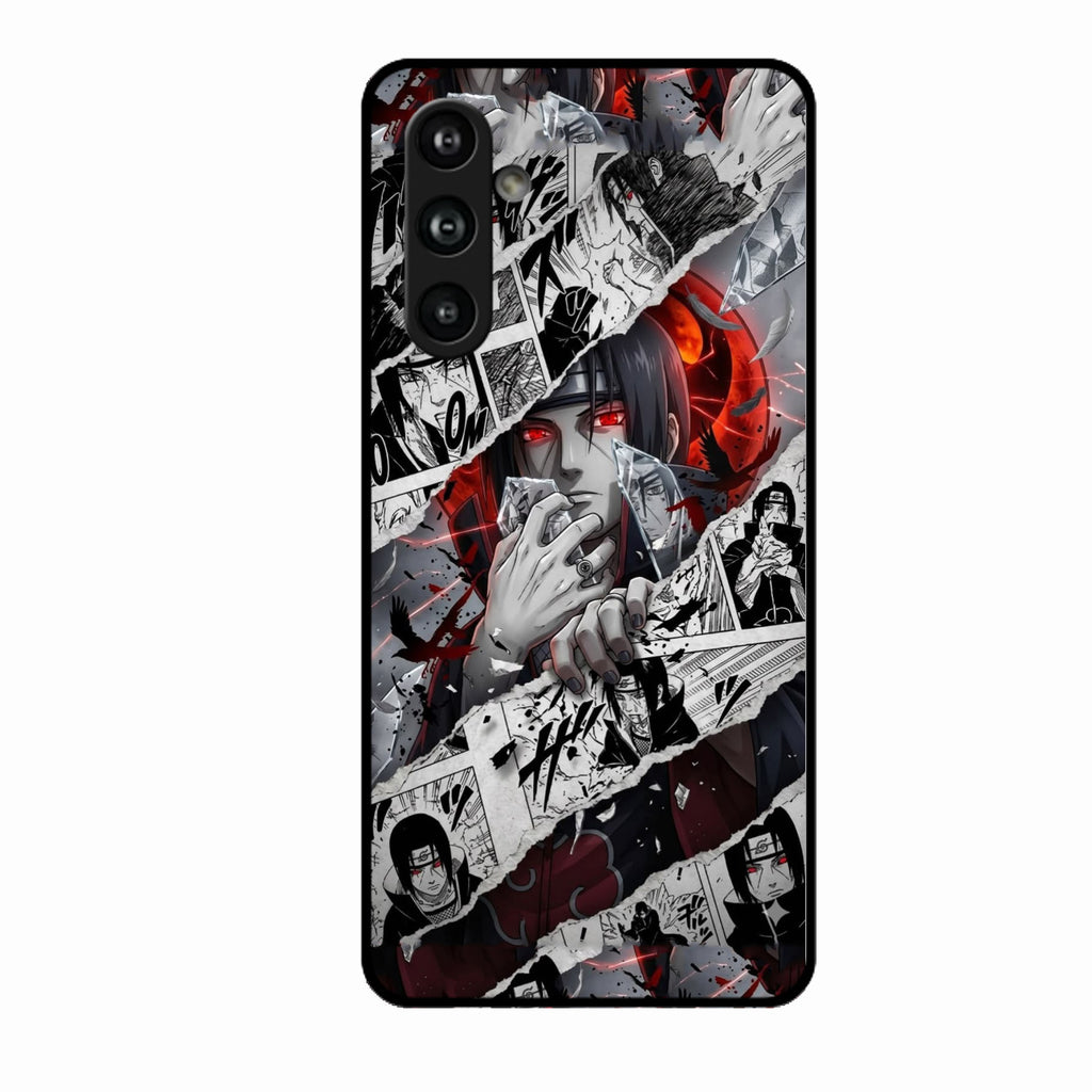 Itachi Uchiha Manga Collage Glass Phone Case for Samsung Galaxy F54 5G